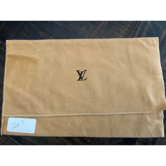 Louis Vuitton Brown Fold Over Envelope Dust Bag 12" x 7" - Picture 1 of 2